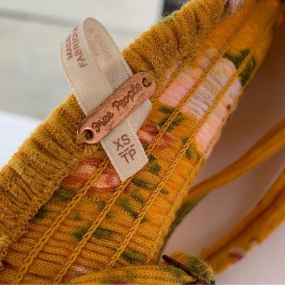 Free People Mustard Floral Blouse - Picture 7 of 7